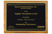 1995 - Supplier Recognition Award 
