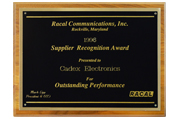 1996 - Supplier Recognition Award 