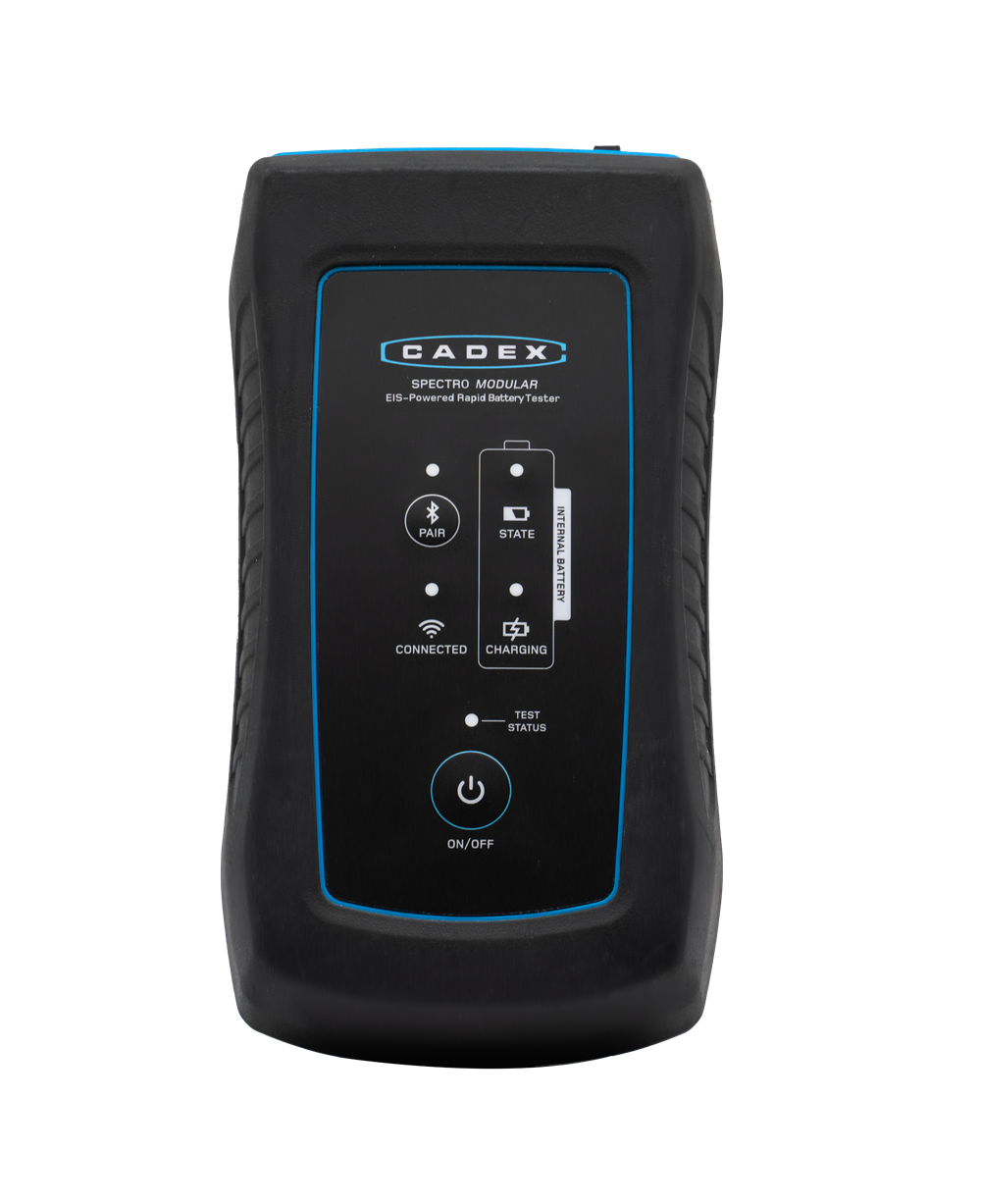 Front view of the Spectro CM-12 rapid battery tester