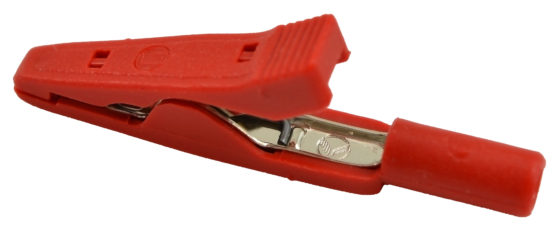 Alligator Clip (Red) w/2mm Banana Jack - 10 pak