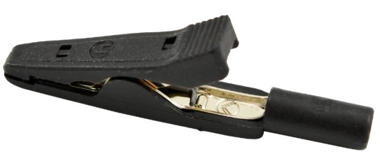 Alligator Clip (Black) w/2mm Banana Jack - 10 pak